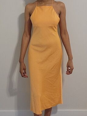 Sage The Label Midi Orange dress